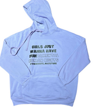 Load image into Gallery viewer, GJWHFUNdamental human rights Adult Drop Shoulder Fleece Hoodie