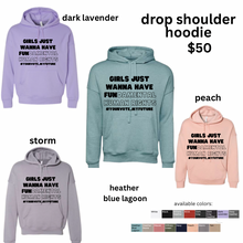 Load image into Gallery viewer, GJWHFUNdamental human rights Adult Drop Shoulder Fleece Hoodie