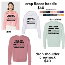 Load image into Gallery viewer, GJWHFUNdamental human rights Adult Drop Shoulder Fleece Crewneck