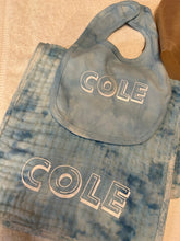 Load image into Gallery viewer, Baby Bib &amp; Burp Cloth Set (personalization included)