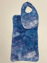 Load image into Gallery viewer, Baby Bib &amp; Burp Cloth Set (personalization included)