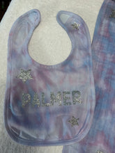 Load image into Gallery viewer, Baby Bib &amp; Burp Cloth Set (personalization included)