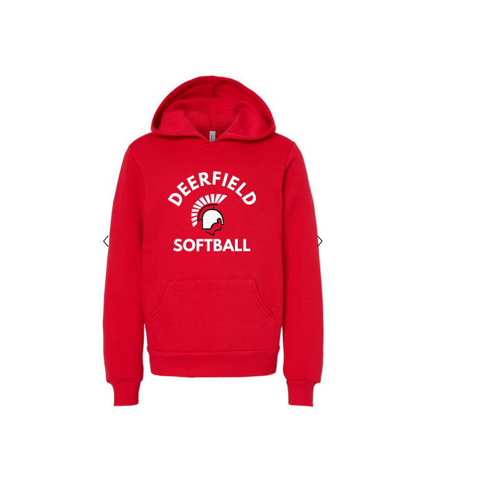 Deerfield Warrior Head Softball Hoodie