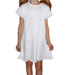 Girls Short Sleeve Ruffle Dress