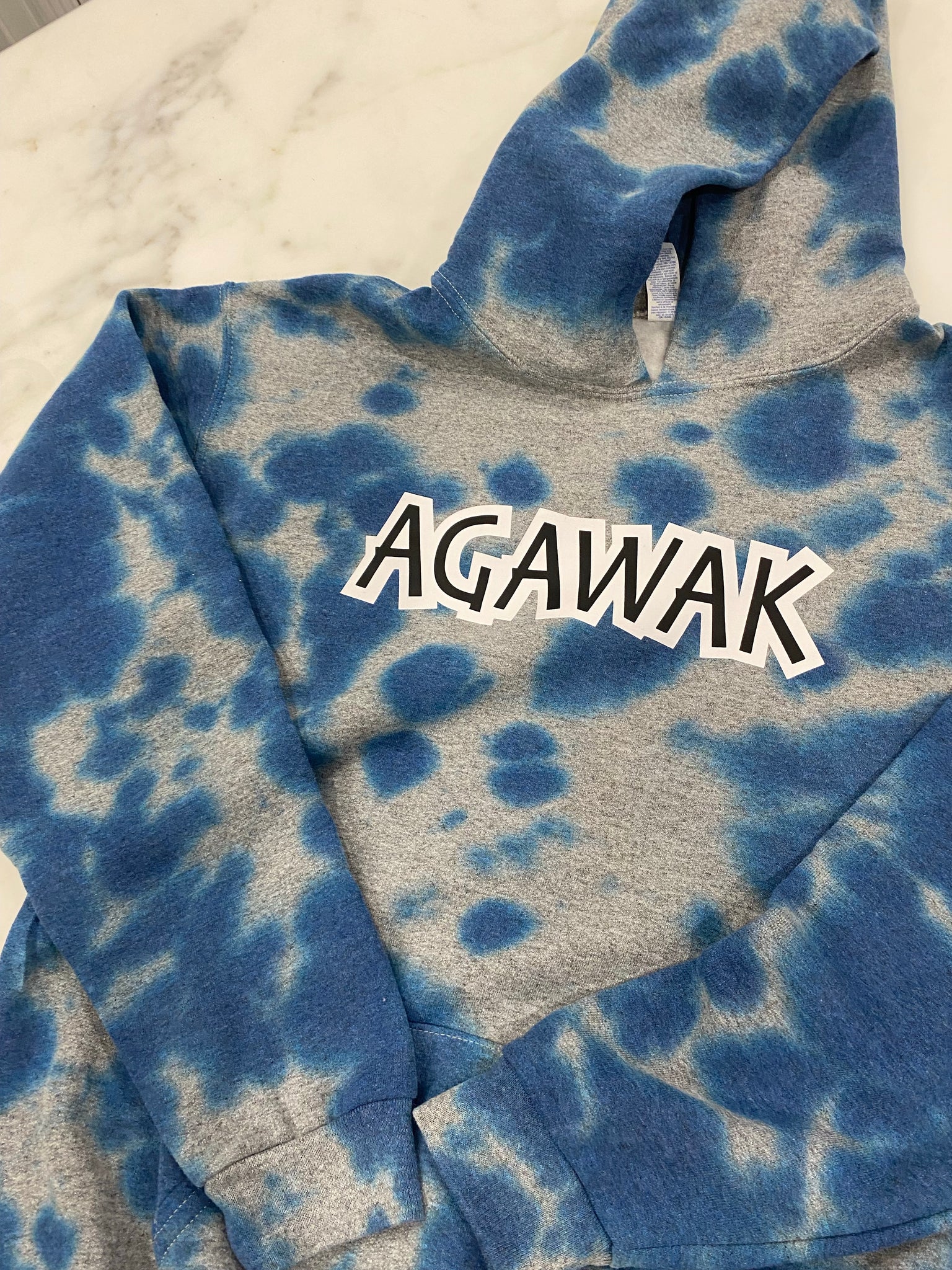 Lazarbeam navy 2025 tie dye hoodie